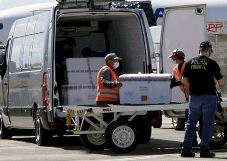 Mato Grosso do Sul recebe mais 62.010 doses da vacina da Pfizer nesta terça-feira