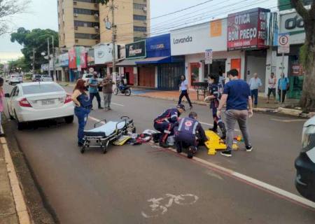 Idoso morre pouco tempo depois de ser atropelado por carro no centro de Dourados