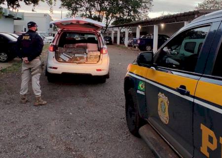Vídeo: Após fuga da PRF, traficante abandona veículo roubado lotado de maconha em Três Lagoas