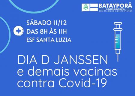 Neste sábado (11), tem mais uma força-tarefa de vacinação contra Covid-19 em Batayporã