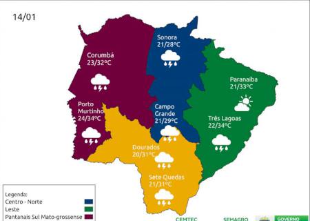 Mato Grosso do Sul terá final de semana de bastante calor e tempo seco