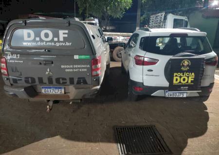 Em Batayporã, DOF recupera carro roubado no réveillon em São Paulo