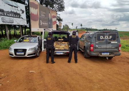 DOF prende trio com 320 quilos de maconha na MS-386