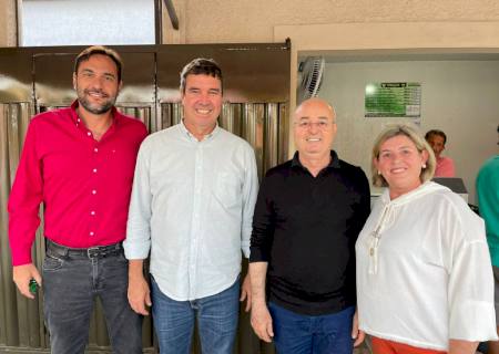 Em visita a Nova Andradina, prefeito e presidente da câmara reforçam apoio a Eduardo Riedel
