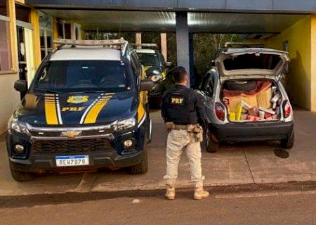 Ação conjunta apreende carro com 466 kg de maconha em Jardim
