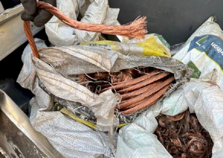 PRF apreende 15 toneladas de fio de cobre em Água Clara