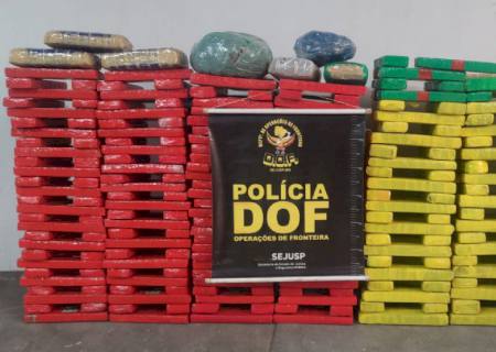 DOF apreende Santana carregado com 300 kg de maconha em Amambai