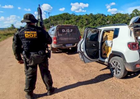 Jeep carregado com 800 kg de maconha é apreendido em Bela Vista