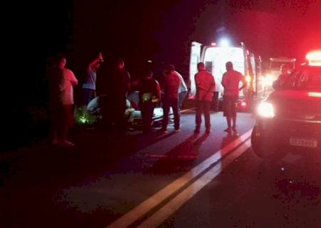 Motociclista fica ferido em colisão com vaca na pista em Anaurilândia