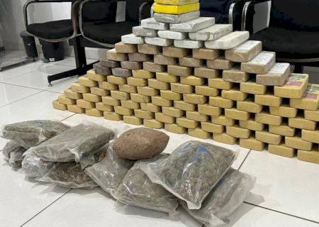 Caminhão é apreendido transportando 110 kg de cocaína em meio a carga de cimento em Miranda