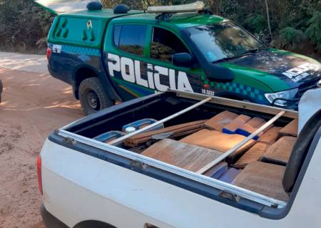 Polícia Ambiental de São Gabriel do Oeste prende dois homens com 400 kg de maconha