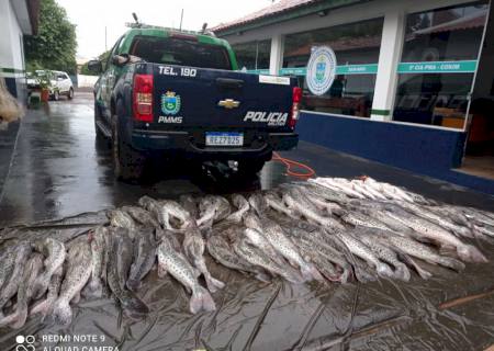 Pescador é preso com 360 kg de pescado em Coxim