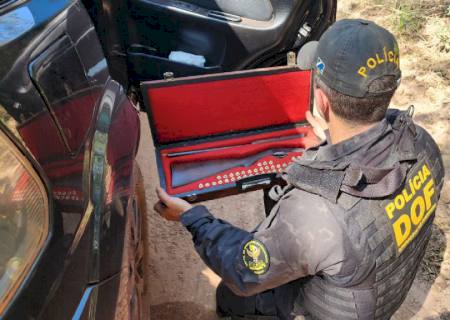 DOF apreende espingarda e munições durante abordagens na MS-228 em Ladário