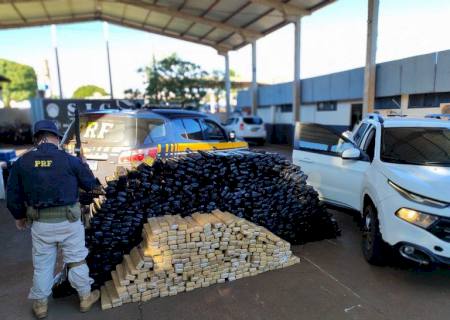 PRF apreende Toro carregada com 1,2 tonelada de maconha em Maracaju