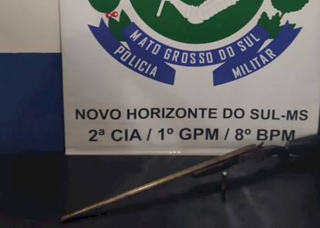 Polícia Militar prende homem por porte ilegal de arma de fogo em Novo Horizonte do Sul