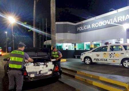 Douradenses são flagrados com 4,5 mil maços de cigarros contrabandeados em Presidente Epitácio (SP)