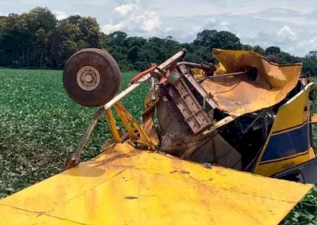 Avião agrícola cai e piloto morre em Ponta Porã