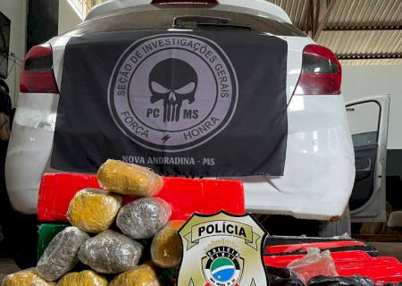 SIG apreende carro com 131 kg de maconha no centro de Nova Andradina