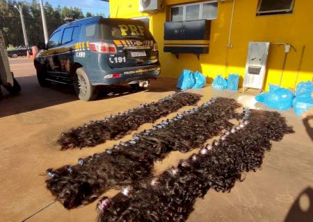 Cabelo humano e produtos eletrônicos sem notas são apreendidos em Brasilândia