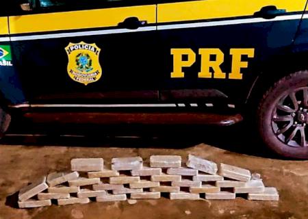 PRF encontra 33 kg de cocaína dentro de cilindro em abordagem a veículo em MS