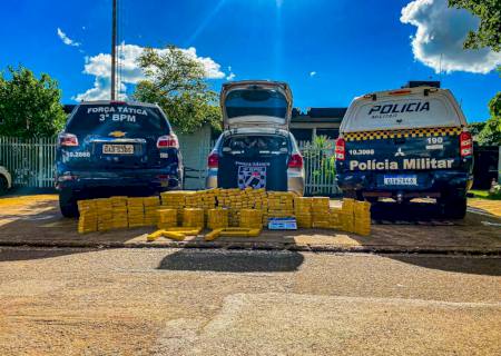 PM apreende quase 300 quilos de drogas e prende dois homens em Dourados