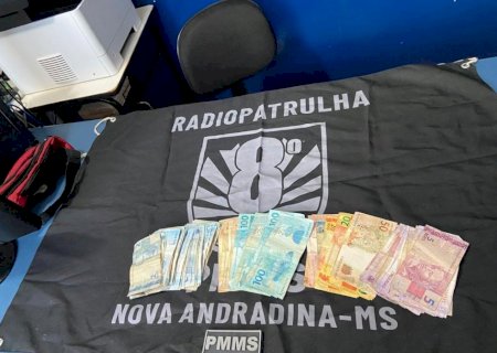 Ladrão invade lanchonete em Nova Andradina, furta R$ 1,8 mil, mas é localizado e preso