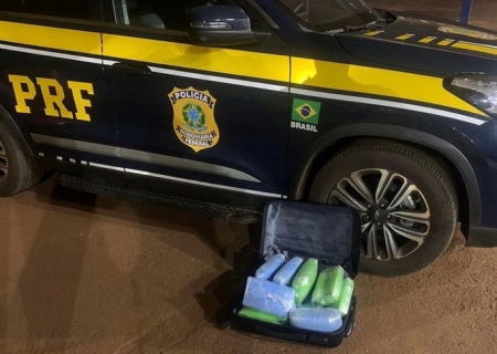 Passageiro de ônibus é preso com 10 kg de maconha em Rio Brilhante