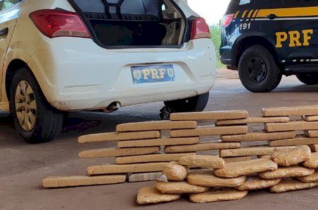 Veículo com maconha e skunk é apreendido pela PRF em Água Clara