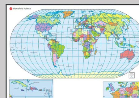 IBGE inicia venda do mapa-múndi com o Brasil no centro