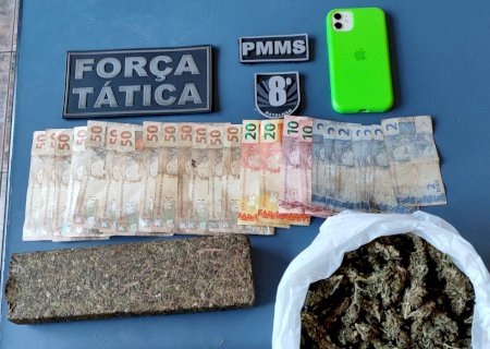 Força Tática prende jovem por tráfico de drogas no Austrílio Capilé