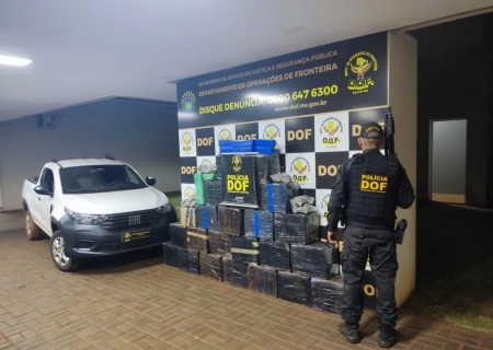 Veículo carregado com mais de 550 kg de maconha é apreendido na região de Dourados