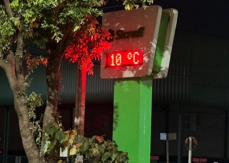 Nova Andradina registrou 10º no fim da madrugada desta terça-feira (28)