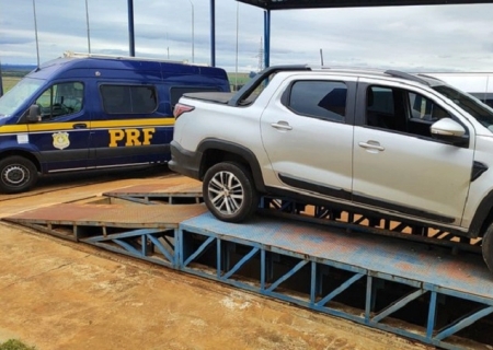 PRF recupera em Eldorado picape adulterada e com registro de roubo em MG