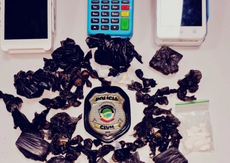 Polícia Civil fecha ponto de comercialização de entorpecentes em Ribas do Rio Pardo comandada por adolescente