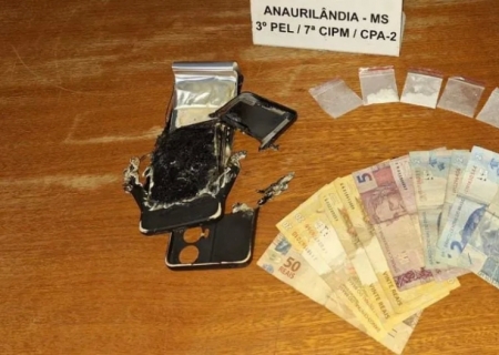 Foragido da Justiça é preso com drogas em Anaurilândia