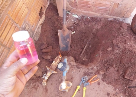 Sanesul flagra ligação irregular de água em Nova Andradina