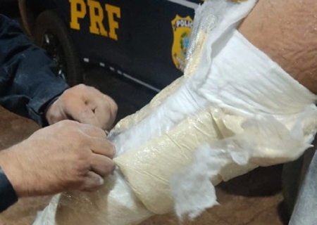 PRF descobre cocaína escondida em braço engessado durante abordagem em Terenos