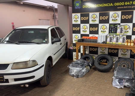 DOF apreende arma de fogo em carga de contrabando e descaminho em Maracaju