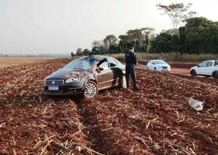 Criança de 5 anos morre em capotagem de carro na zona rural de Dourados