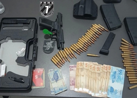 Ação conjunta apreende mais de uma tonelada de maconha, arma e munições de grosso calibre em Bataguassu