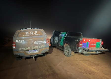 Adolescente é apreendido com Hilux furtada e carregada com maconha em Amambai