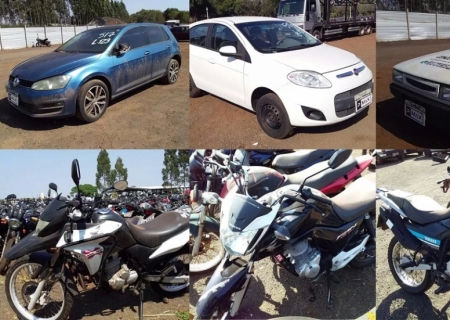 Leilão do Detran oferta 134 veículos aptos para circulação