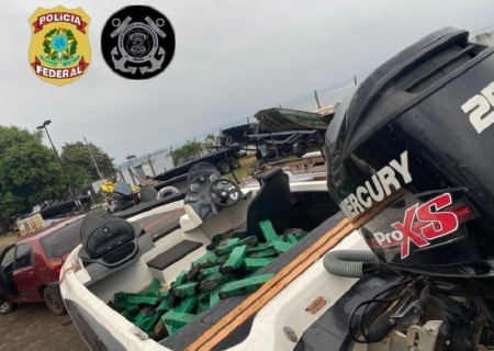Polícia Federal combate tráfico internacional e apreende drogas no Rio Paraná