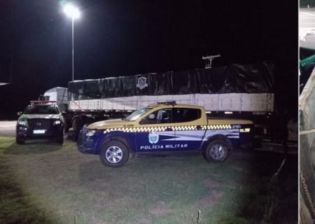 Polícia Militar Rodoviária apreende carga de 154 pneus contrabandeados