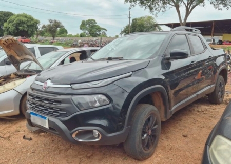 Novo leilão do Detran-MS tem Fiat Toro 2021 com lance inicial de R$ 24 mil