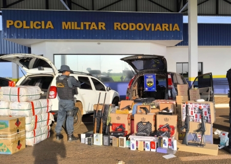 Contrabandistas são presos com mercadorias ilegais na região de Angélica