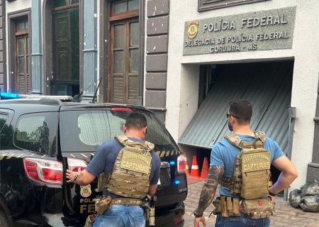 Neste ano, a Polícia Federal capturou o 100° foragido da Justiça em Corumbá