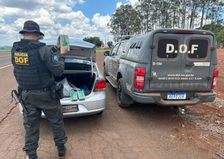 Paraguaio é preso pelo DOF com pasta base de cocaína avaliada em R$ 180 mil em Dourados