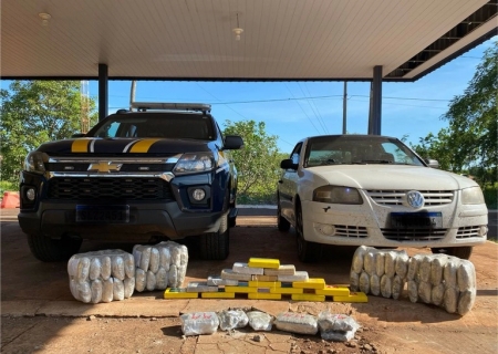 PRF apreende skunk e cocaína em Terenos
