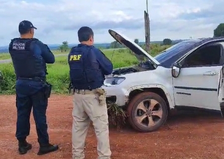 PRF e PM apreendem uma tonelada de maconha em Guia Lopes